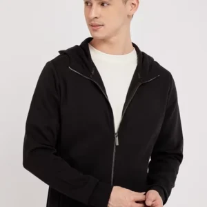 Solid Cotton Hooded Men's Sweatshirt